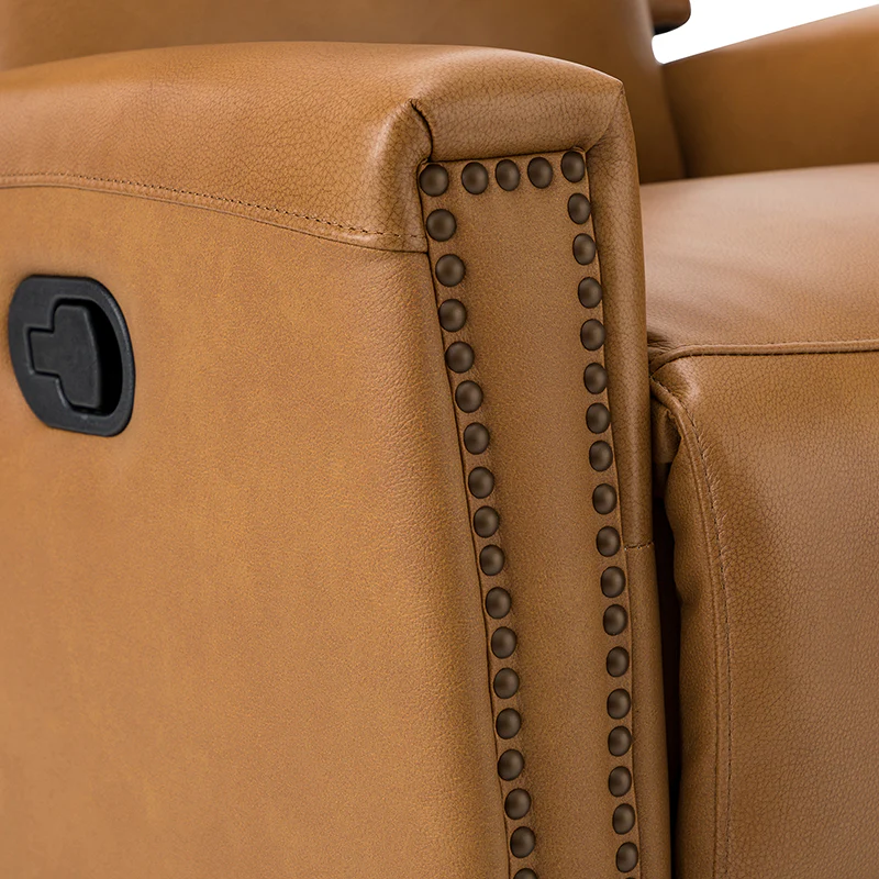 Aniceta 30.31" Wide Genuine Leather Swivel Rocker Glider Recliner - Image 15