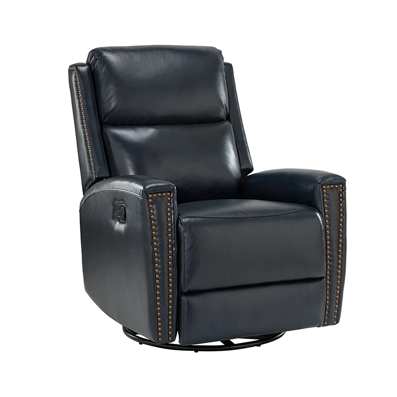 Aniceta 30.31" Wide Genuine Leather Swivel Rocker Glider Recliner - Image 21