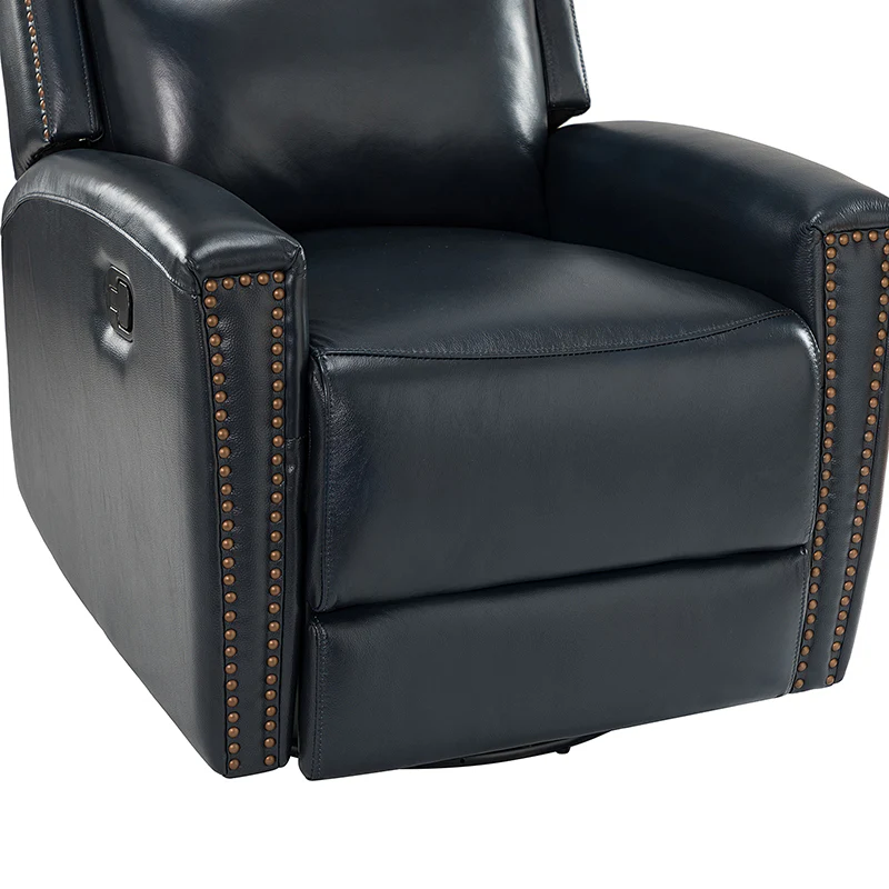 Aniceta 30.31" Wide Genuine Leather Swivel Rocker Glider Recliner - Image 24