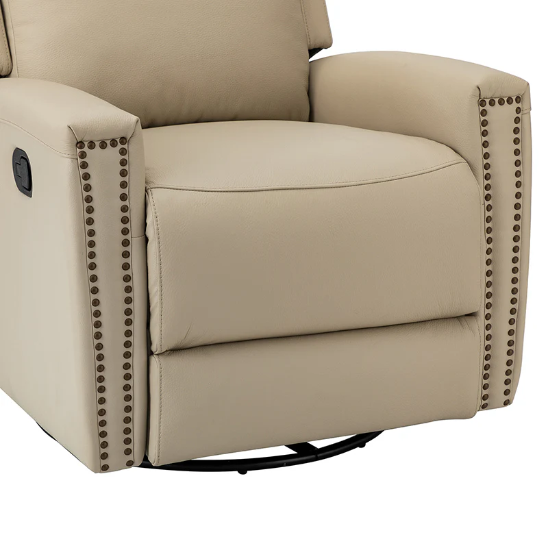 Aniceta 30.31" Wide Genuine Leather Swivel Rocker Glider Recliner - Image 32