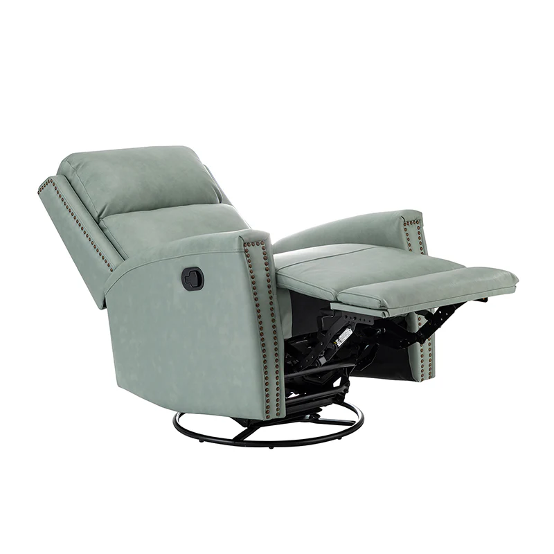 Aniceta 30.31" Wide Genuine Leather Swivel Rocker Glider Recliner - Image 38