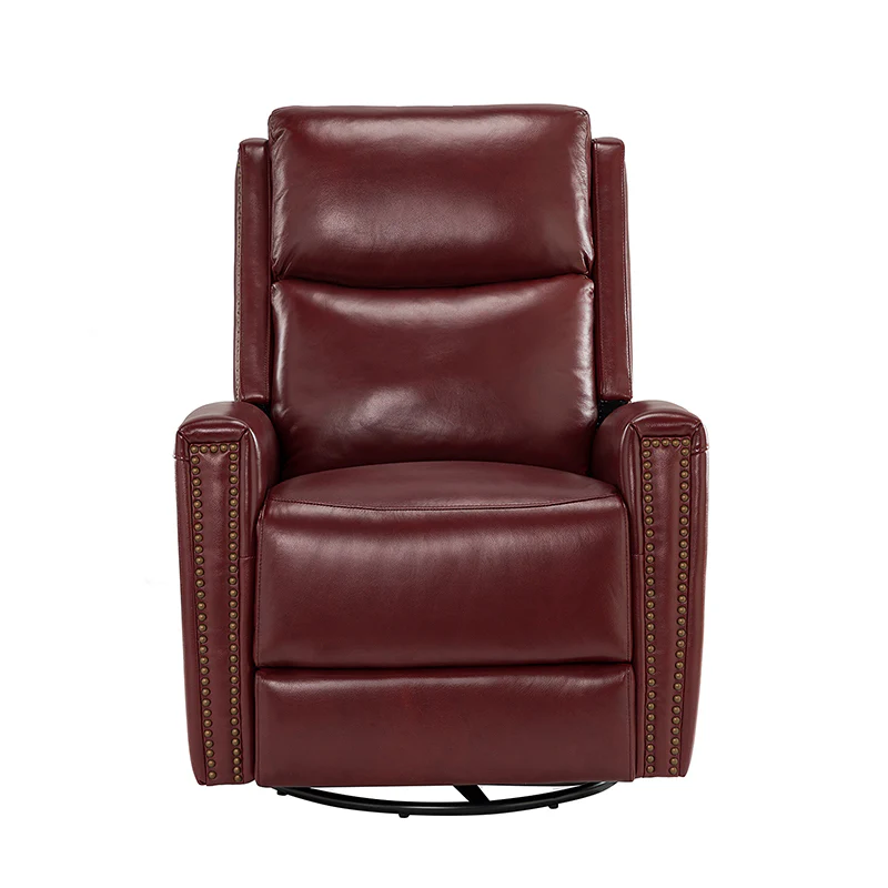 Aniceta 30.31" Wide Genuine Leather Swivel Rocker Glider Recliner - Image 44
