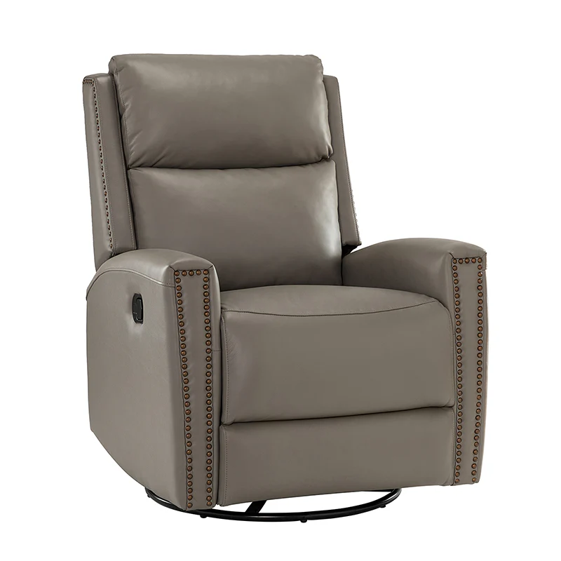 Aniceta 30.31" Wide Genuine Leather Swivel Rocker Glider Recliner - Image 53