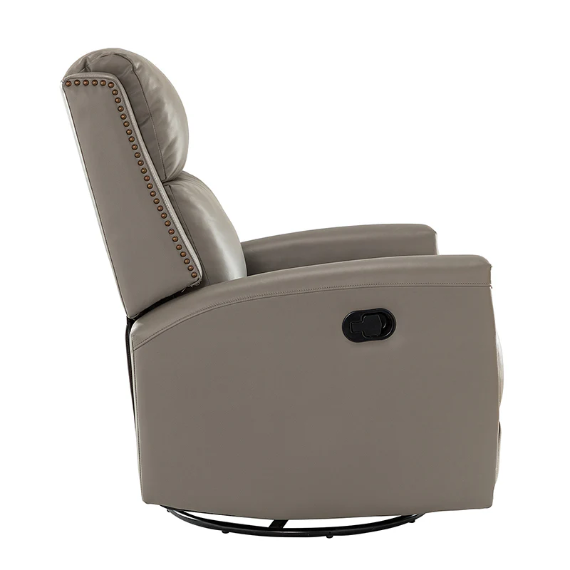 Aniceta 30.31" Wide Genuine Leather Swivel Rocker Glider Recliner - Image 54