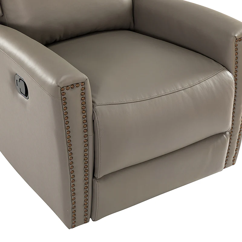 Aniceta 30.31" Wide Genuine Leather Swivel Rocker Glider Recliner - Image 56