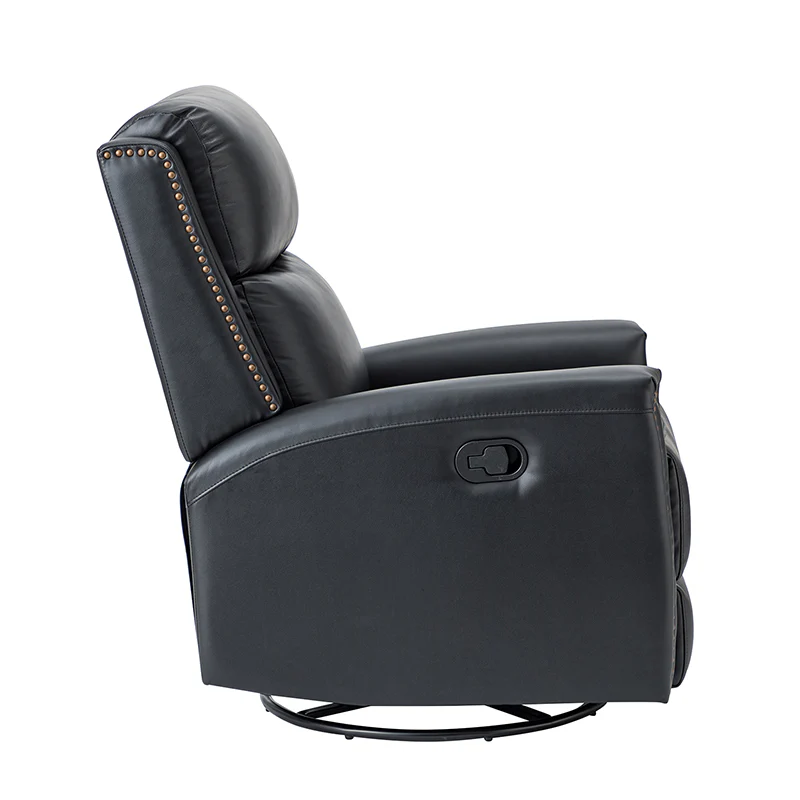 Aniceta 30.31" Wide Genuine Leather Swivel Rocker Glider Recliner - Image 61