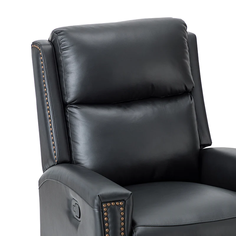 Aniceta 30.31" Wide Genuine Leather Swivel Rocker Glider Recliner - Image 64