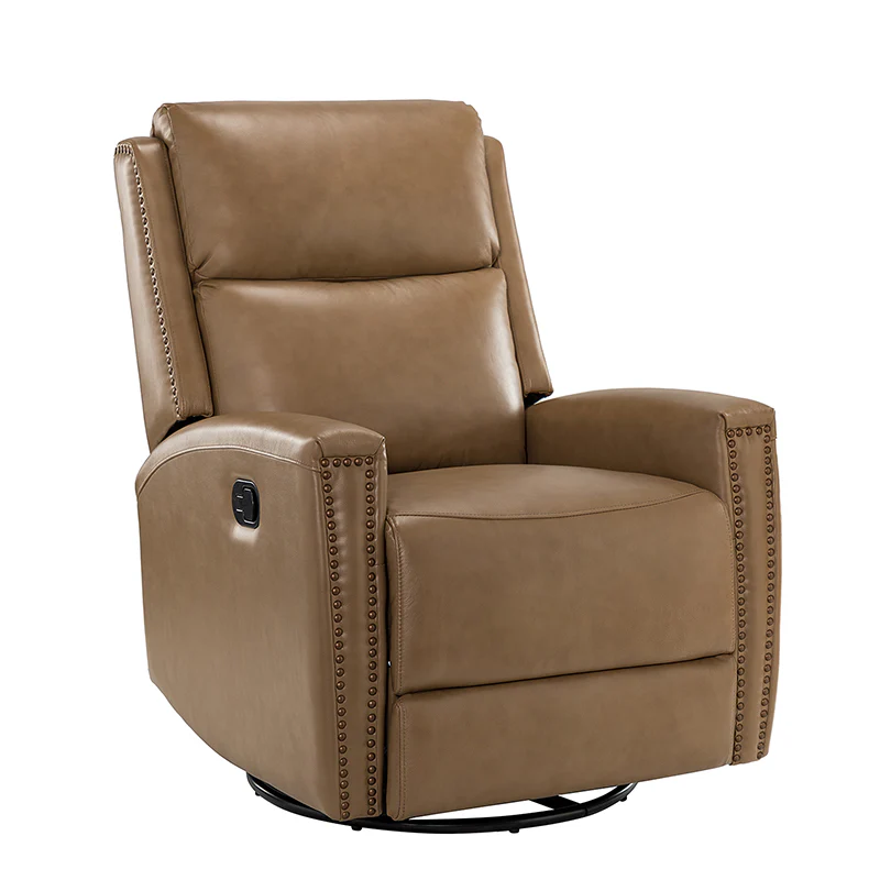 Aniceta 30.31" Wide Genuine Leather Swivel Rocker Glider Recliner - Image 68