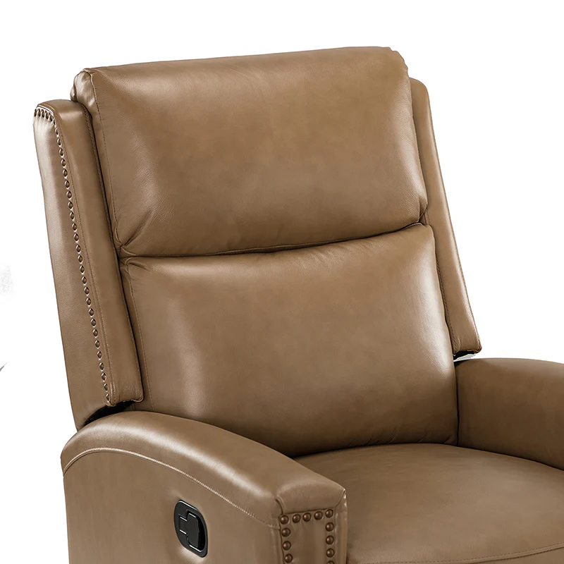 Aniceta 30.31" Wide Genuine Leather Swivel Rocker Glider Recliner - Image 71