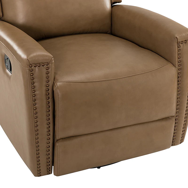 Aniceta 30.31" Wide Genuine Leather Swivel Rocker Glider Recliner - Image 72