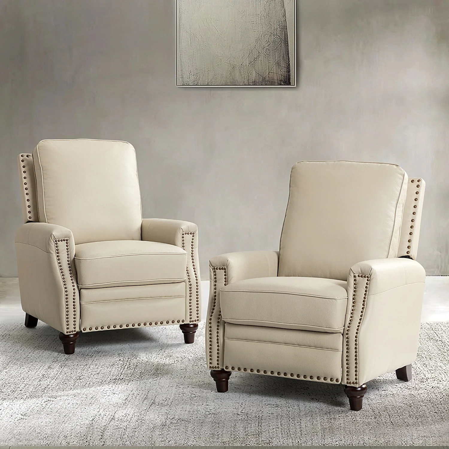 Annabelle Genuine Leather Recliner Chair(Optional Types) - Image 55