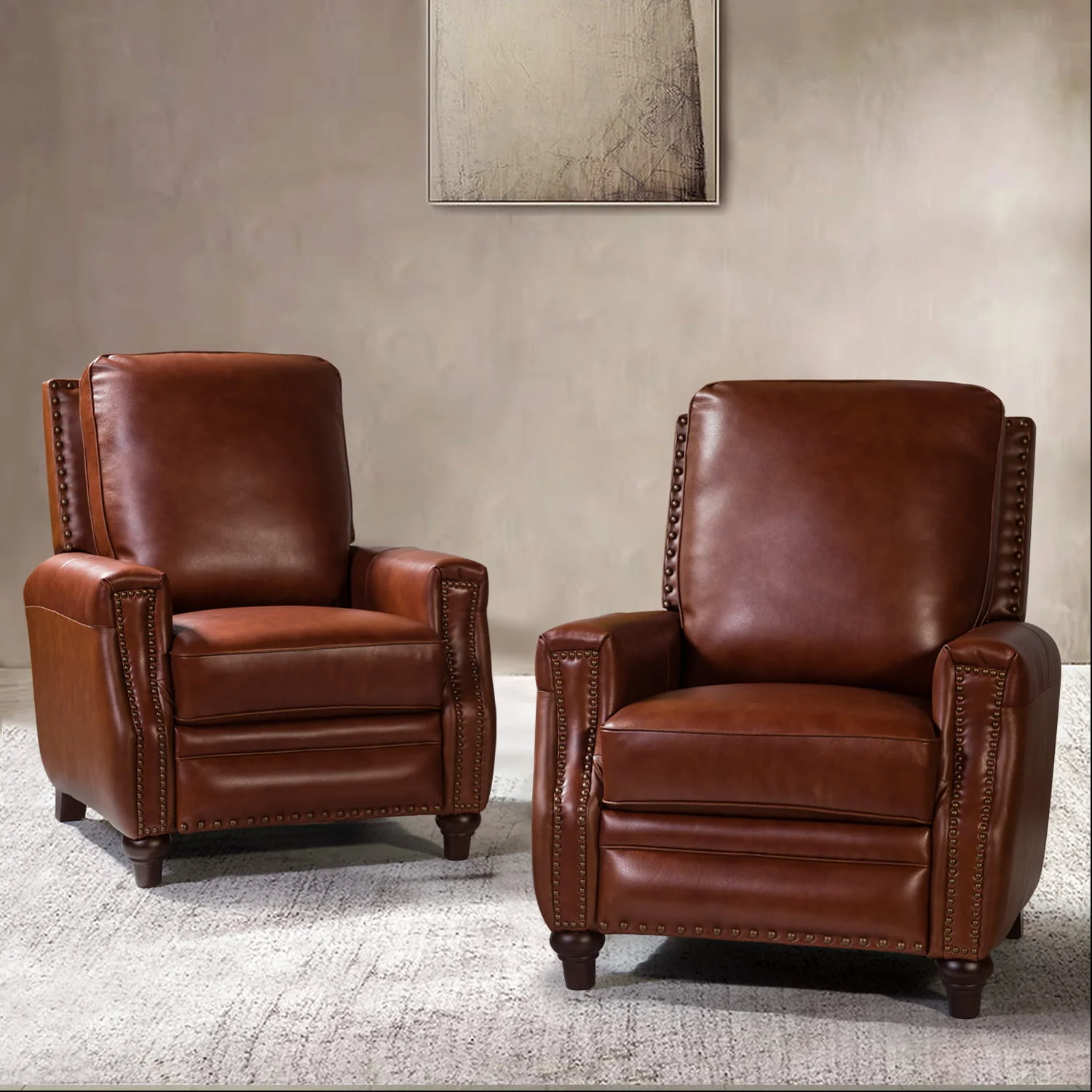 Annabelle Genuine Leather Recliner Chair(Optional Types) - Image 77