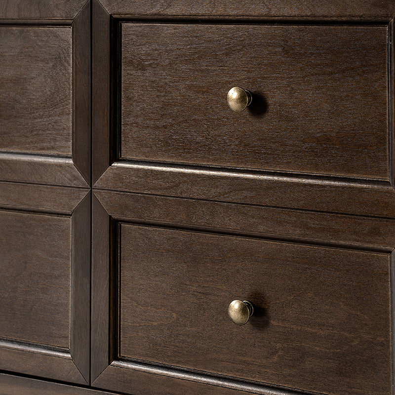 Antique-Inspired 4-Door Sideboard Cabinet - Decorative Drawer Illusion - Image 15