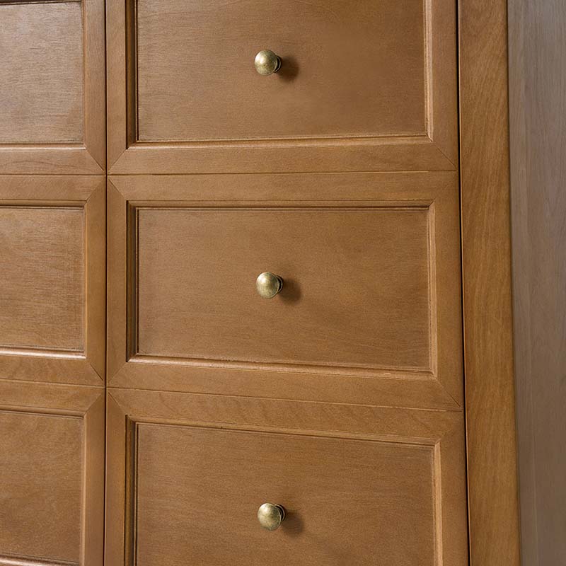Antique-Inspired 4-Door Sideboard Cabinet - Decorative Drawer Illusion - Image 8