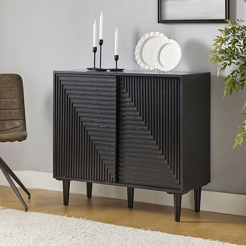 Archie 34" Tall 2-Door Accent Cabinet – Compact Multifunction Storage Cabinet for Entryway, Living Room or Bedroom - Image 10