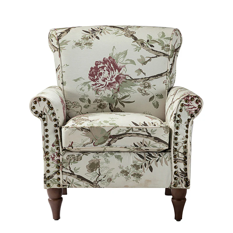 Artemisa Modern Floral Pattern Upholstered Armchair - Image 13