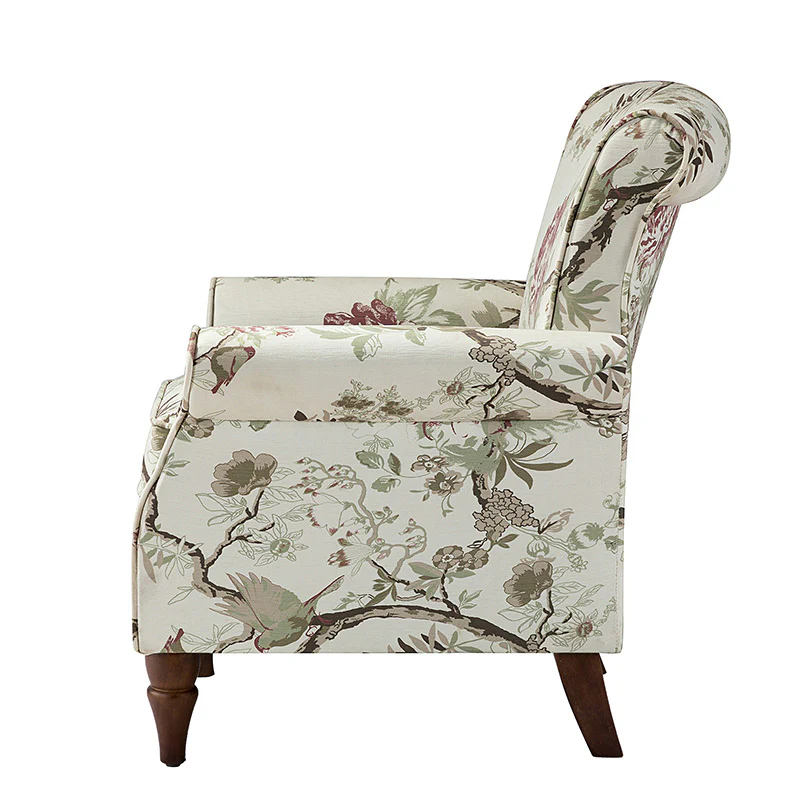 Artemisa Modern Floral Pattern Upholstered Armchair - Image 14