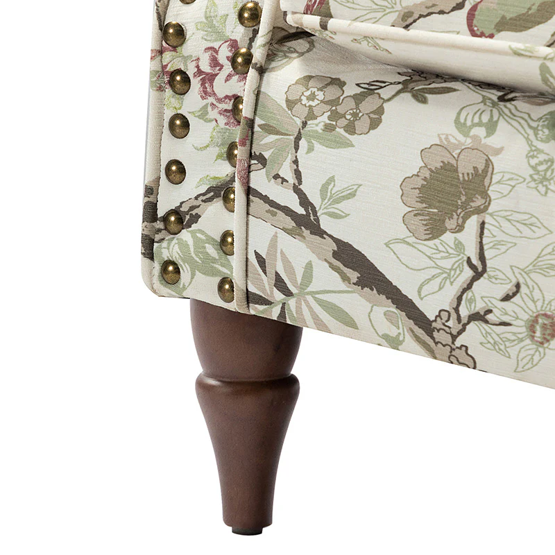 Artemisa Modern Floral Pattern Upholstered Armchair - Image 15