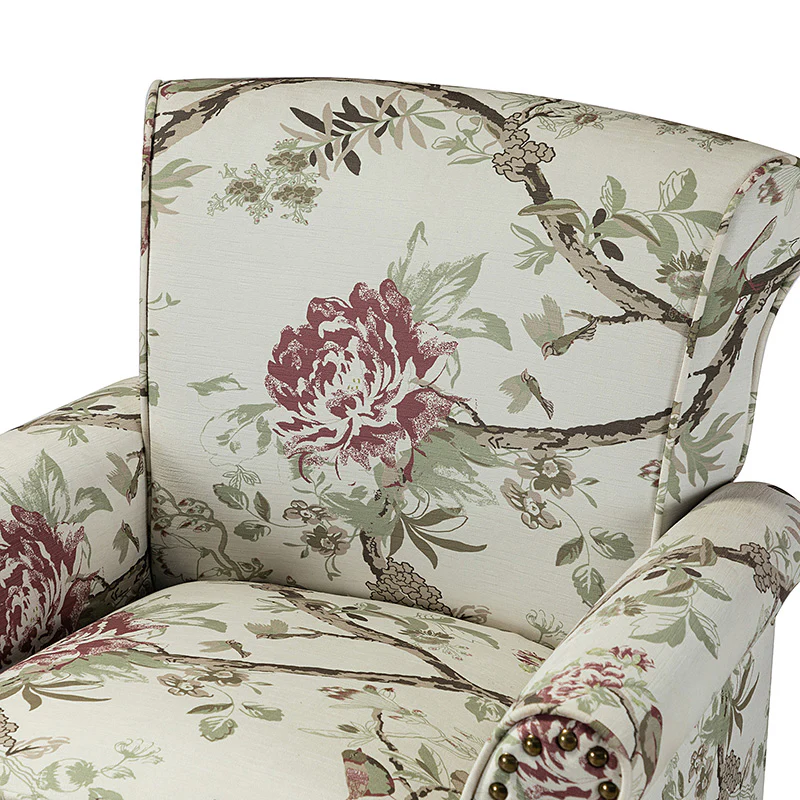 Artemisa Modern Floral Pattern Upholstered Armchair - Image 16