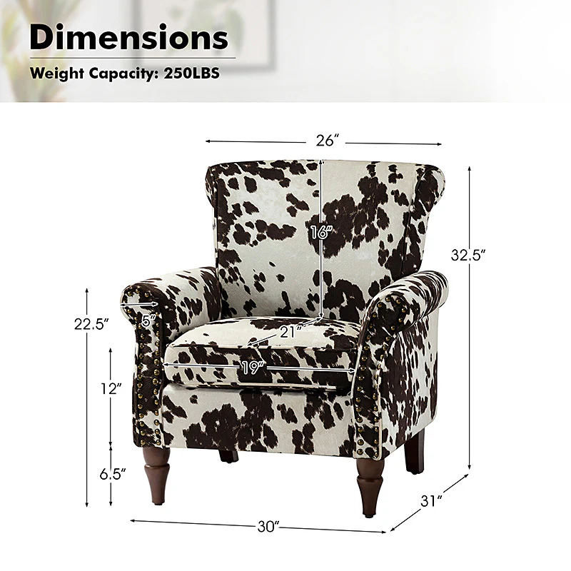 Artemisa Modern Floral Pattern Upholstered Armchair - Image 19