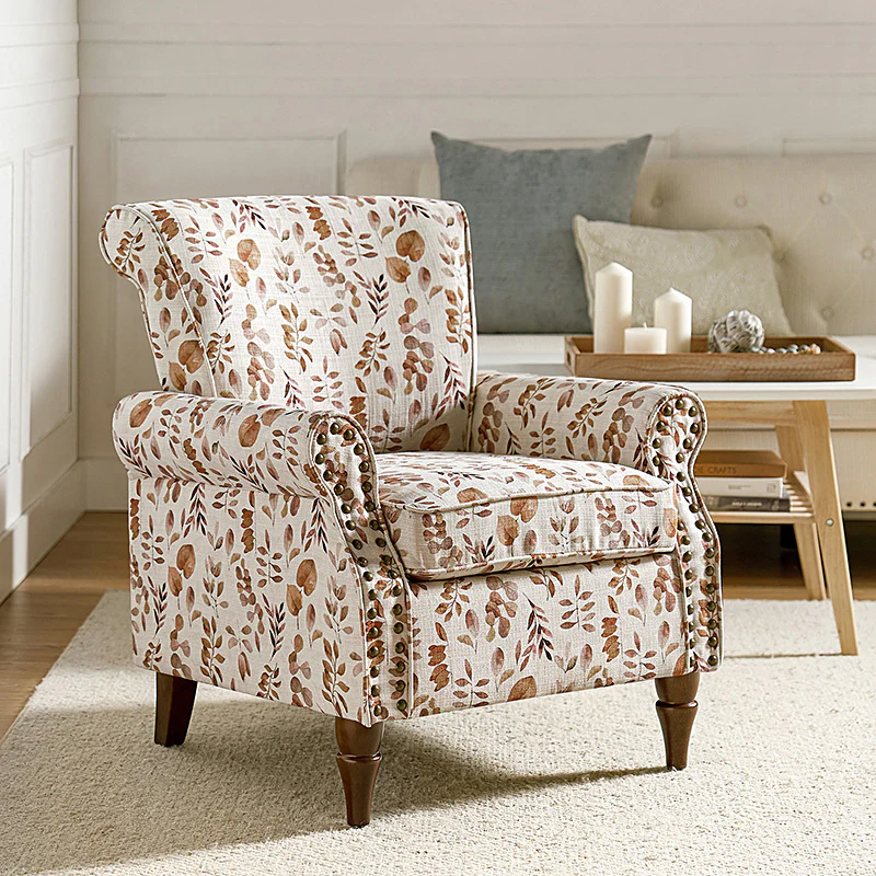 Artemisa Modern Floral Pattern Upholstered Armchair - Image 25