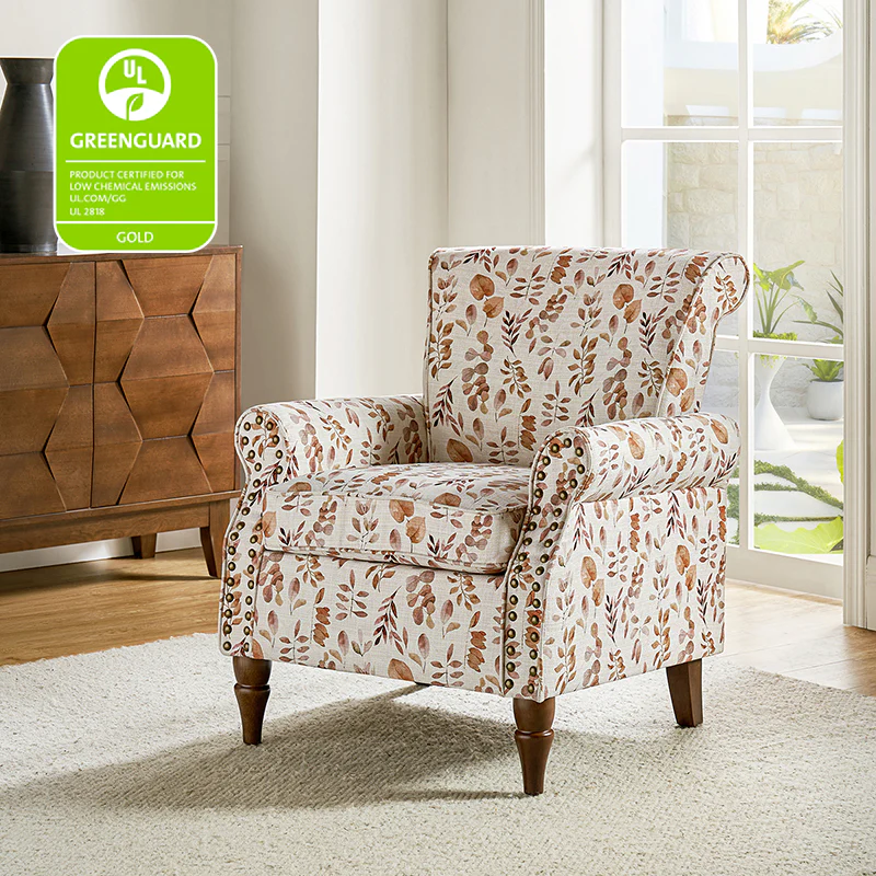 Artemisa Modern Floral Pattern Upholstered Armchair - Image 26