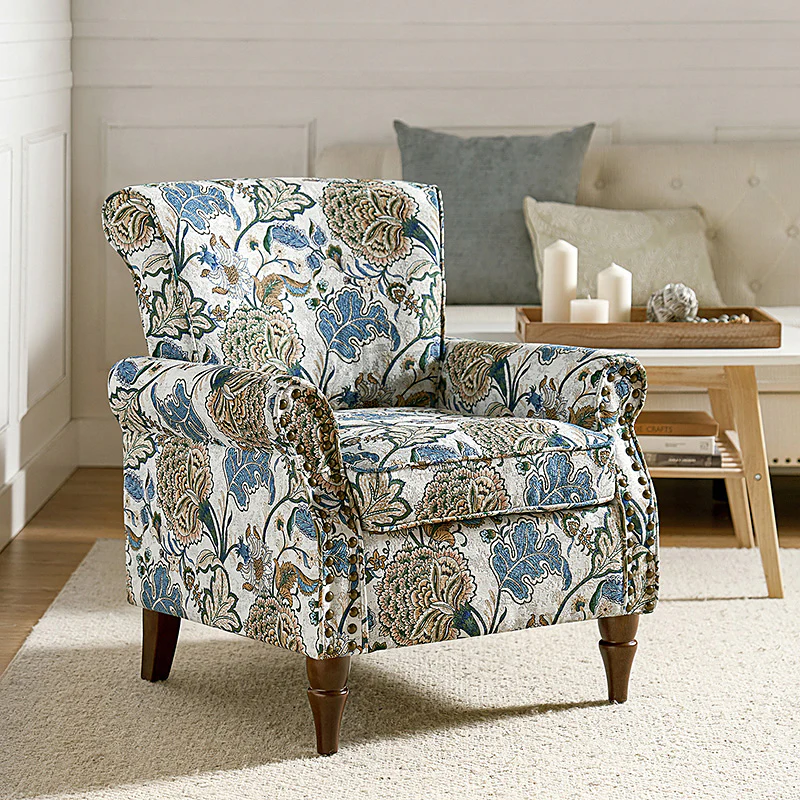 Artemisa Modern Floral Pattern Upholstered Armchair - Image 33