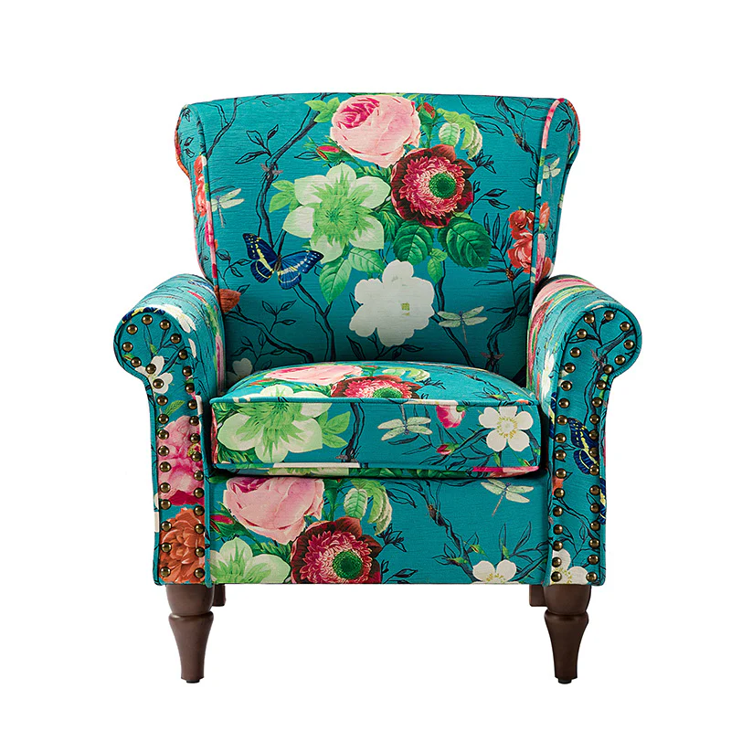 Artemisa Modern Floral Pattern Upholstered Armchair - Image 4