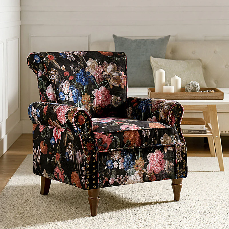 Artemisa Modern Floral Pattern Upholstered Armchair - Image 49