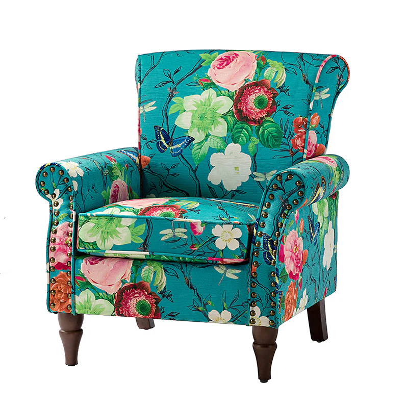 Artemisa Modern Floral Pattern Upholstered Armchair - Image 5