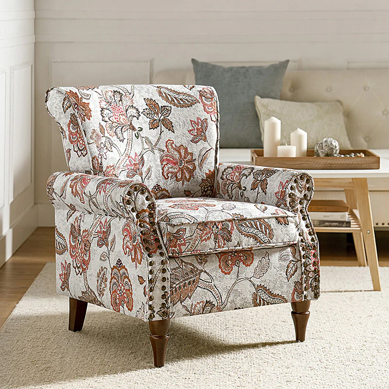 Artemisa Modern Floral Pattern Upholstered Armchair - Image 57