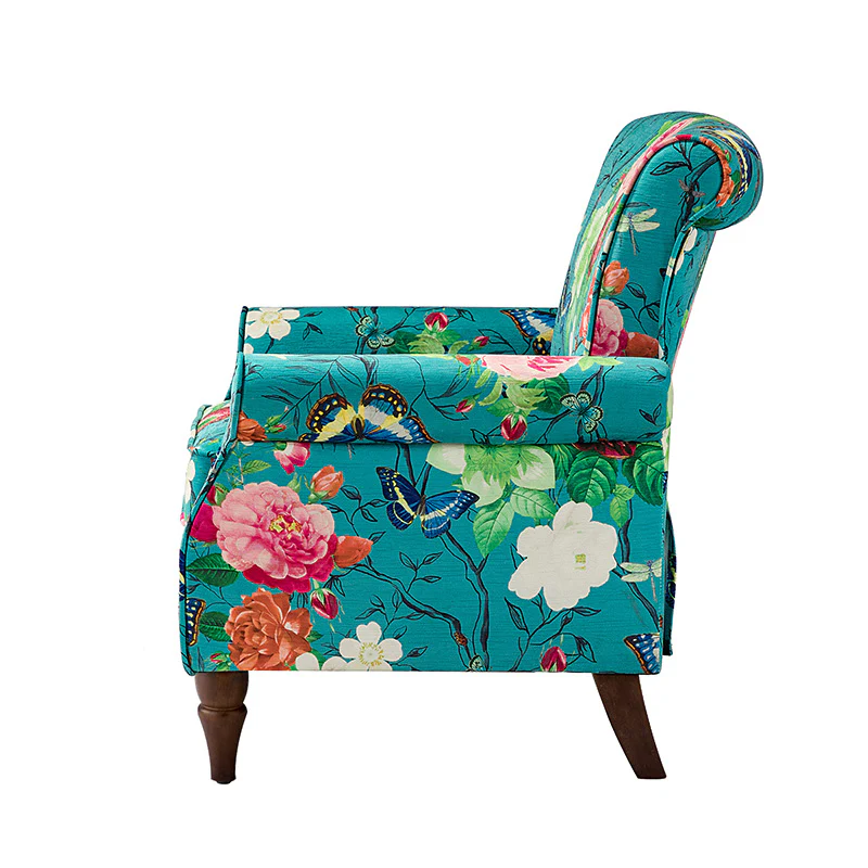 Artemisa Modern Floral Pattern Upholstered Armchair - Image 6