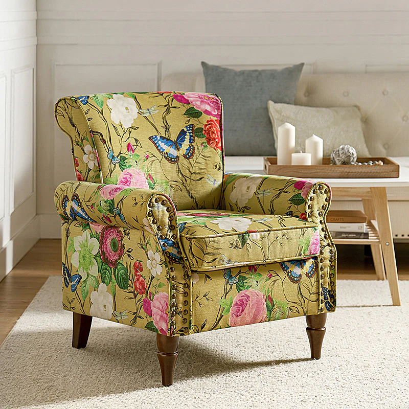 Artemisa Modern Floral Pattern Upholstered Armchair - Image 65