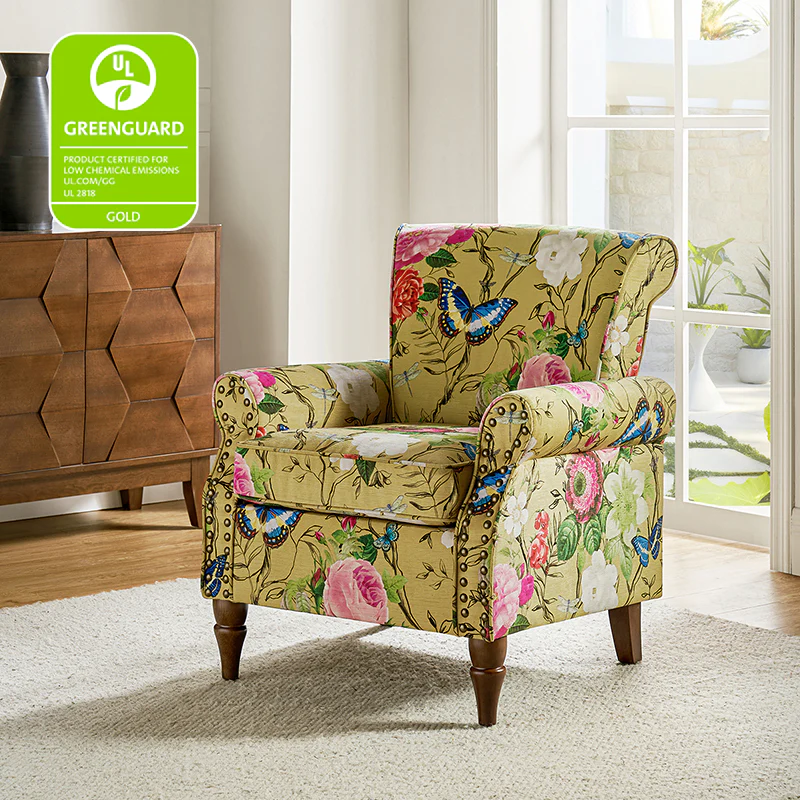 Artemisa Modern Floral Pattern Upholstered Armchair - Image 66