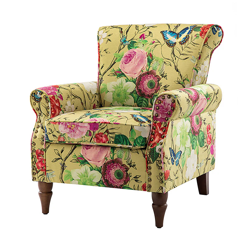 Artemisa Modern Floral Pattern Upholstered Armchair - Image 70
