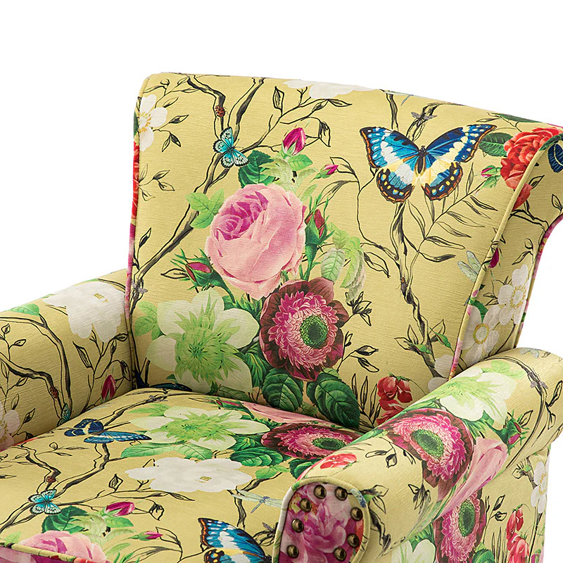 Artemisa Modern Floral Pattern Upholstered Armchair - Image 72