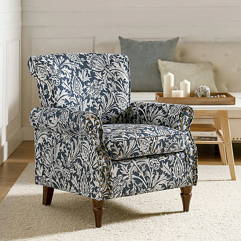 Artemisa Modern Floral Pattern Upholstered Armchair - Image 73