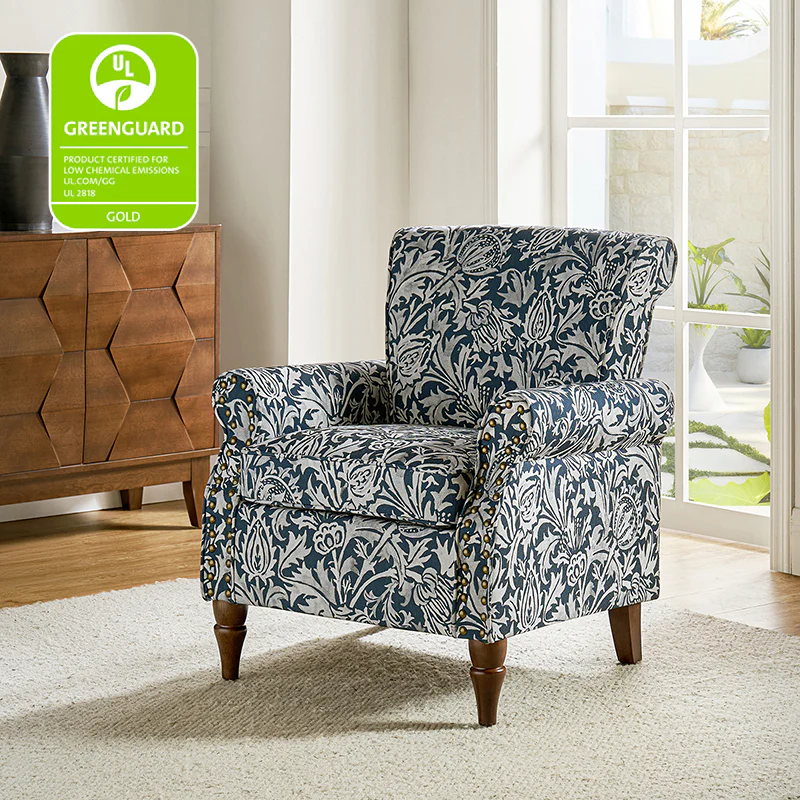 Artemisa Modern Floral Pattern Upholstered Armchair - Image 74