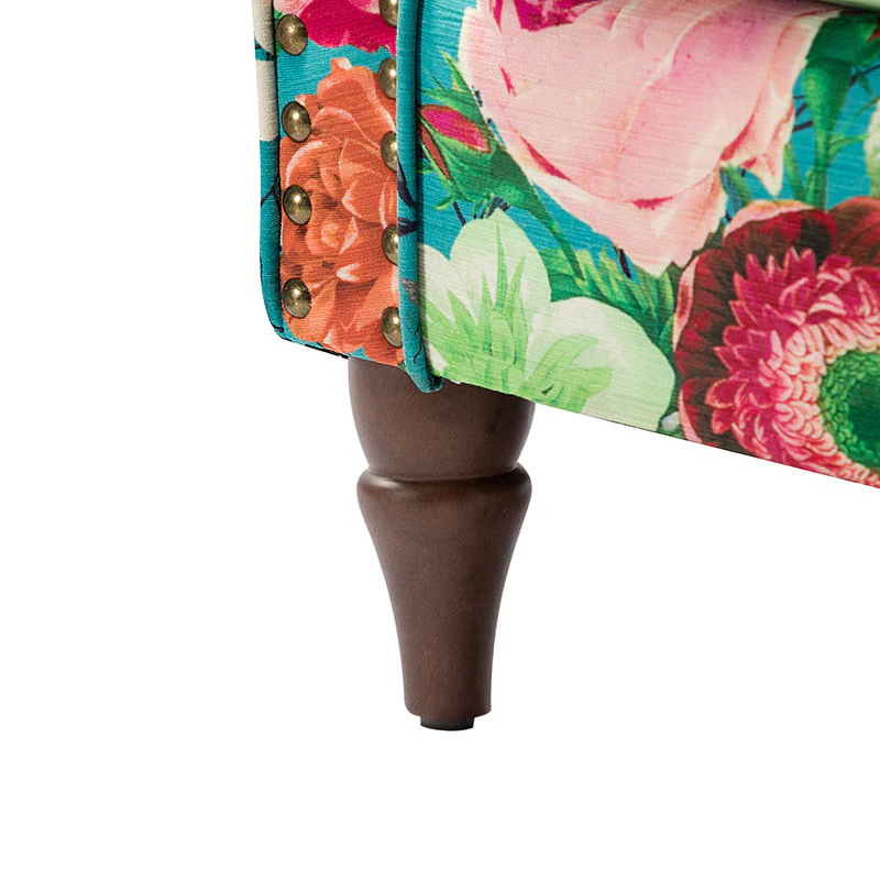 Artemisa Modern Floral Pattern Upholstered Armchair - Image 8
