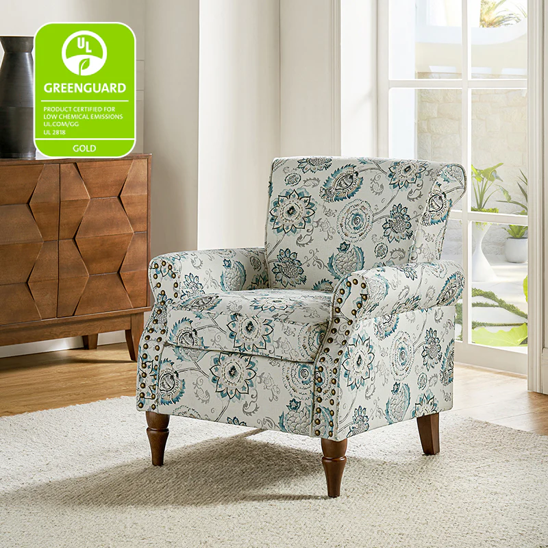 Artemisa Modern Floral Pattern Upholstered Armchair - Image 90