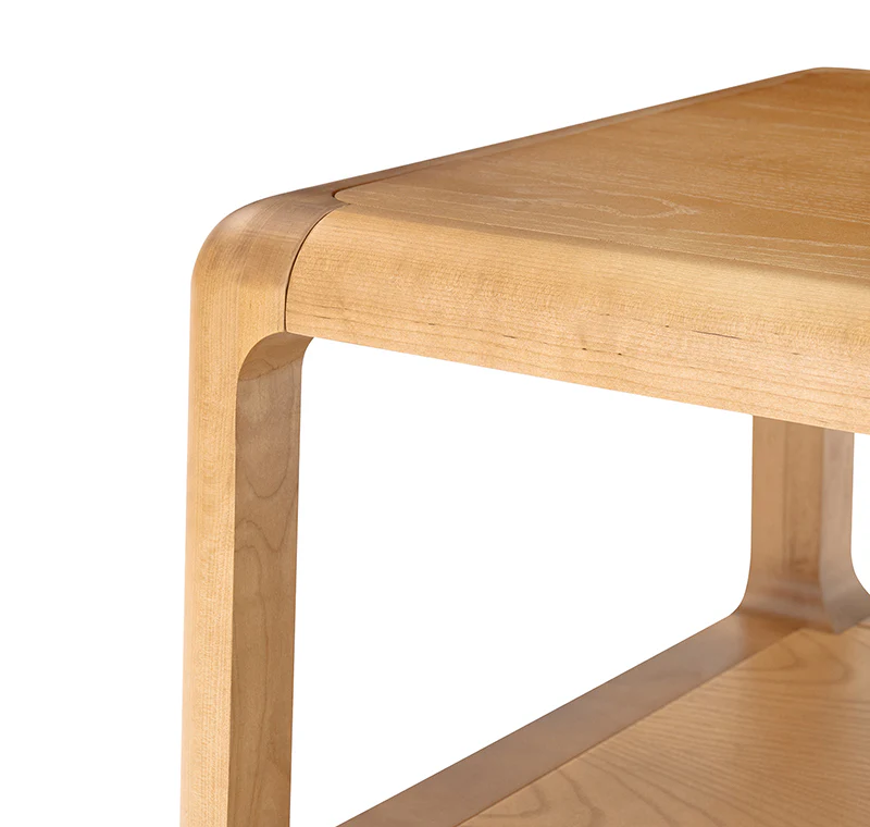 Arved Modern Solid Wood Coffee Table with Open Storage Compartment and Rounded Corners - Image 15