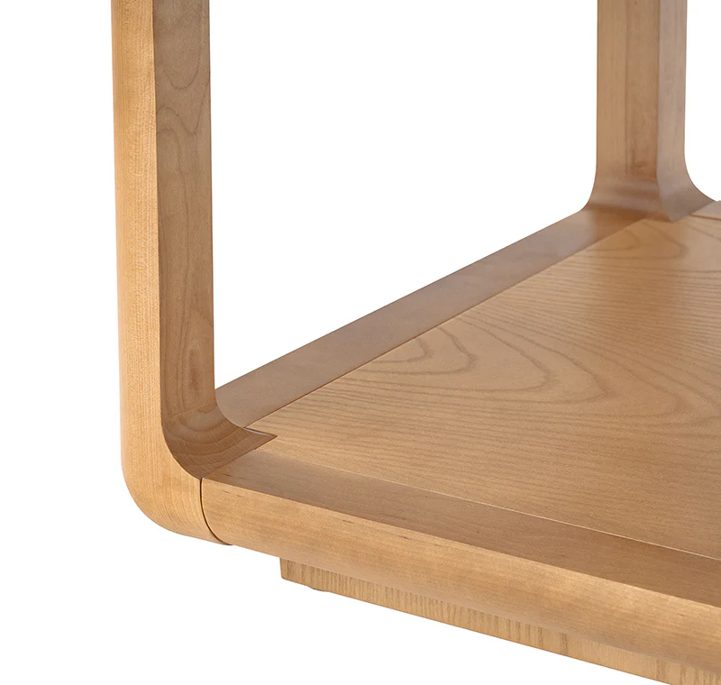Arved Modern Solid Wood Coffee Table with Open Storage Compartment and Rounded Corners - Image 16