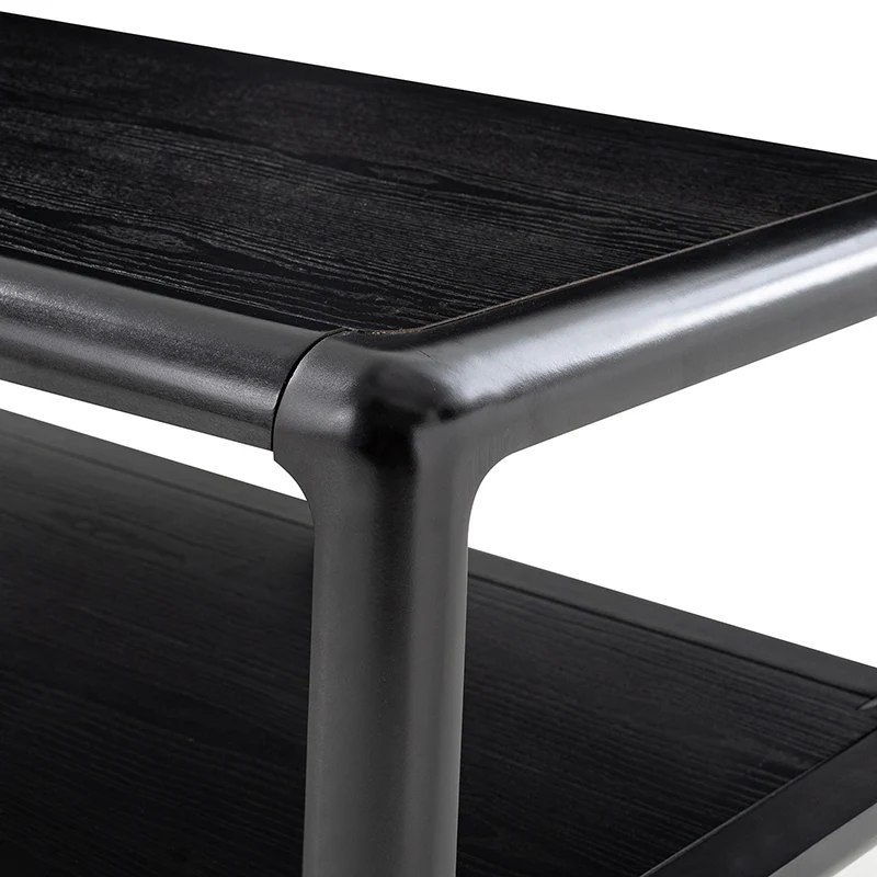 Arved Modern Solid Wood Coffee Table with Open Storage Compartment and Rounded Corners - Image 24