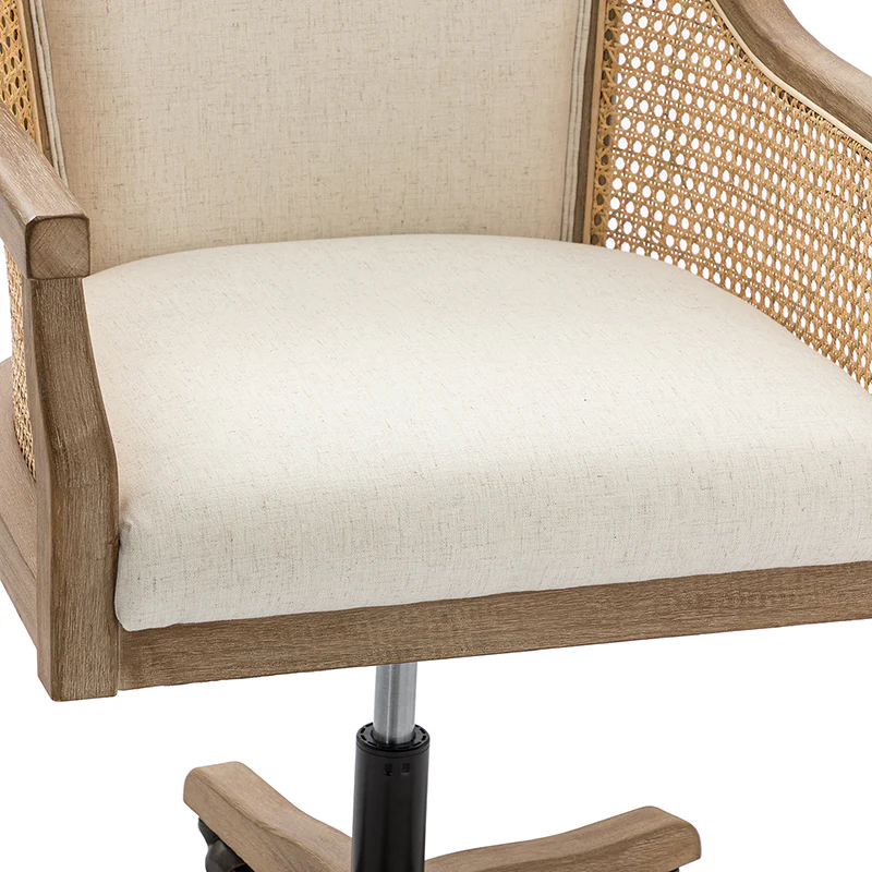 Audrey Task Accent Chair with Rattan Arms - Image 10