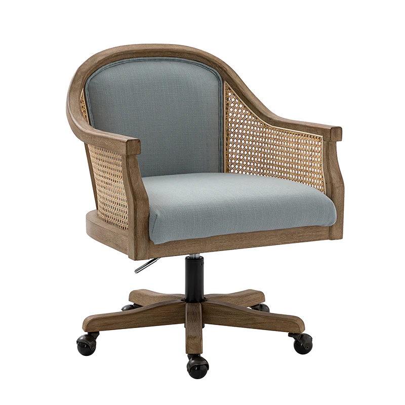 Audrey Task Accent Chair with Rattan Arms - Image 25