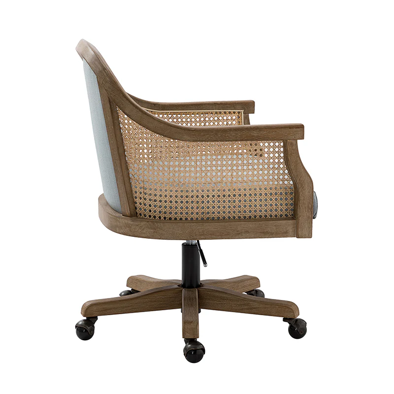 Audrey Task Accent Chair with Rattan Arms - Image 26
