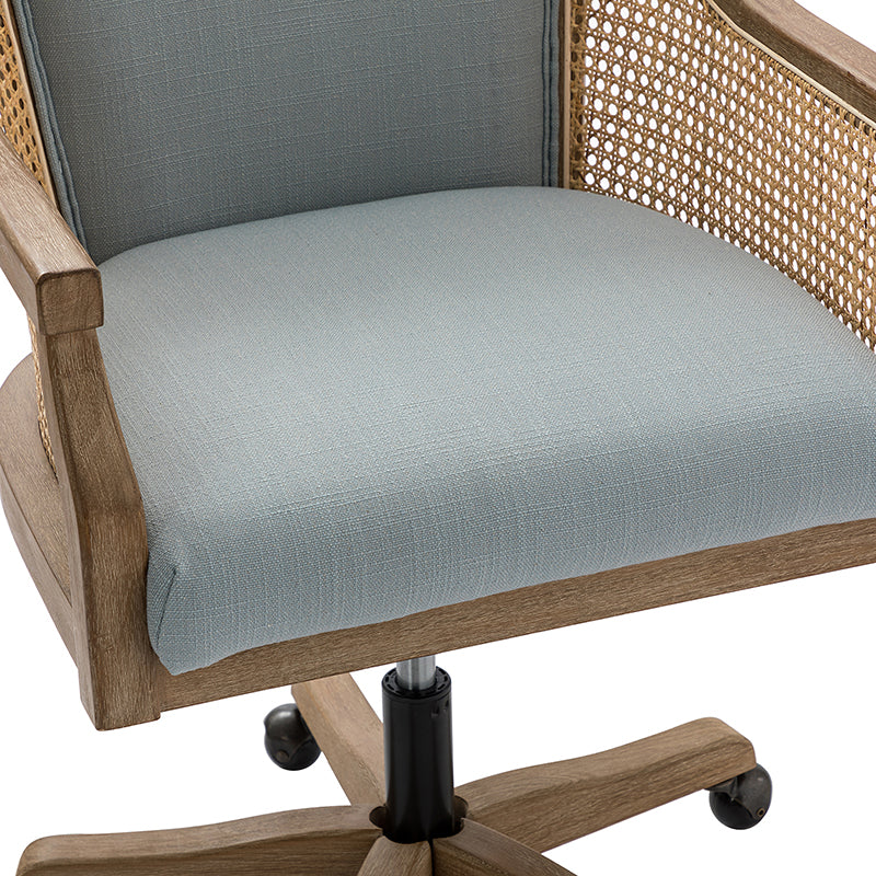 Audrey Task Accent Chair with Rattan Arms - Image 27