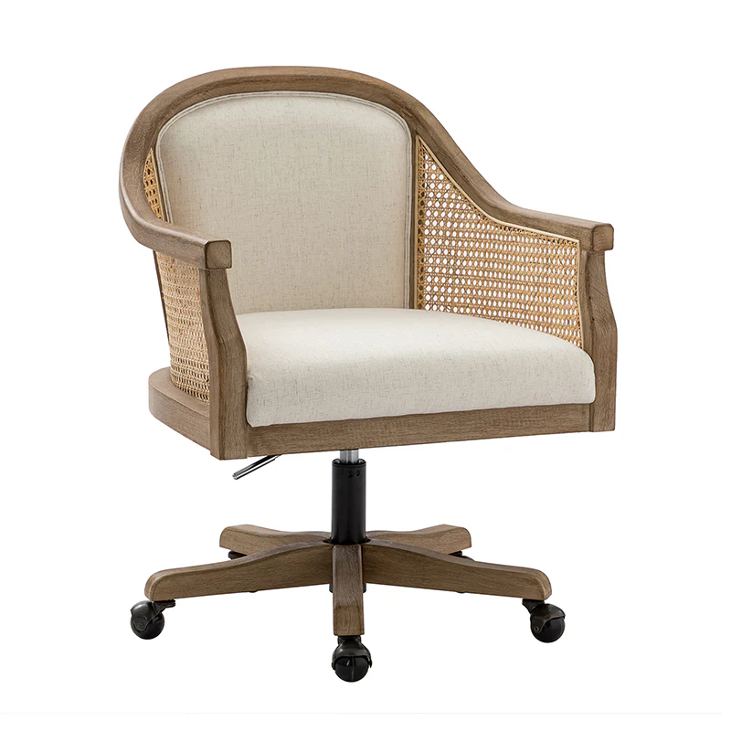 Audrey Task Accent Chair with Rattan Arms - Image 7