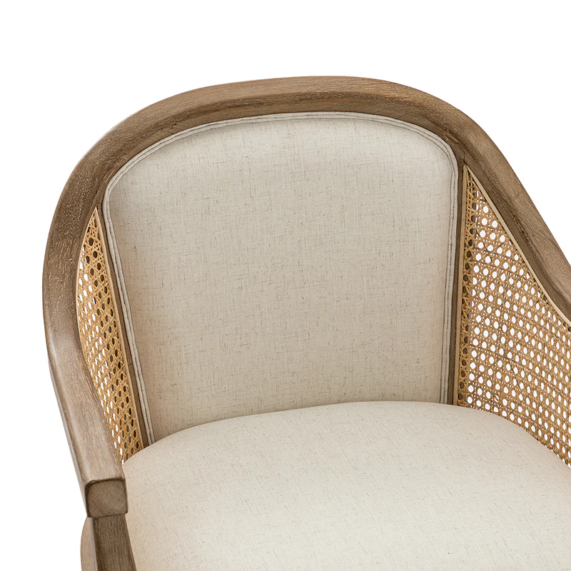 Audrey Task Accent Chair with Rattan Arms - Image 9