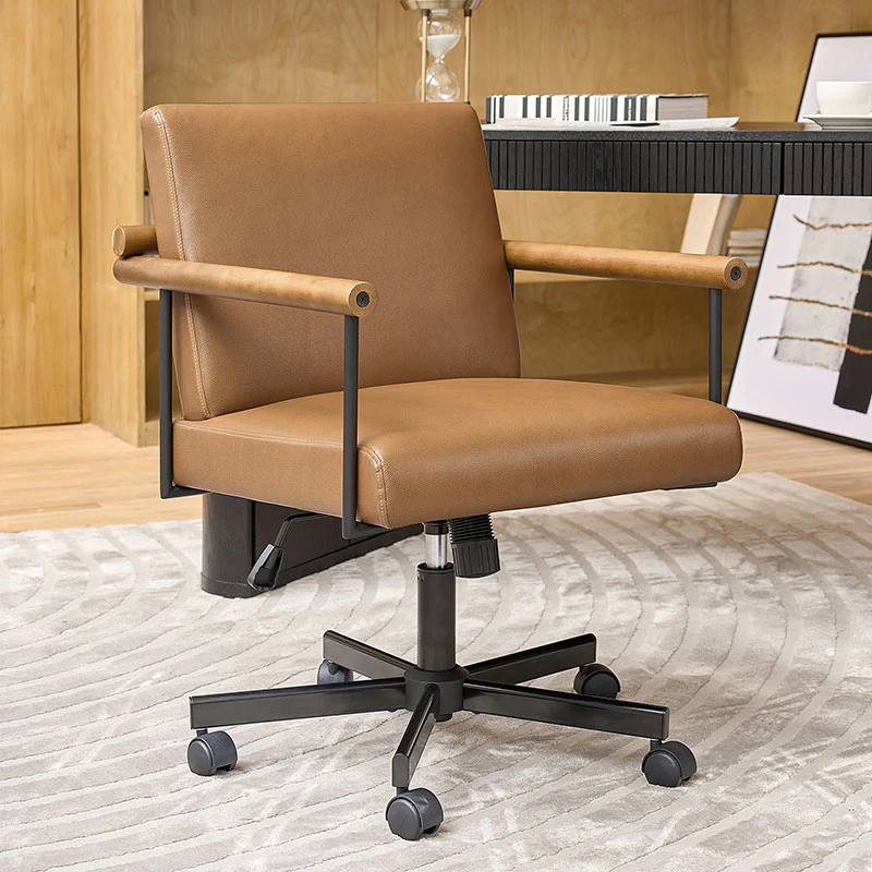 Aurora Solid Wood Armrests Office Chair - Image 10